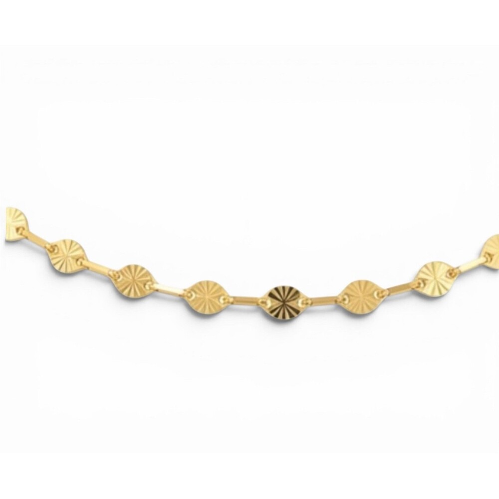 14k Gold Filled Dainty Sunburst Sequin Chain Minimalist Necklace Jewelry 20” - Picture 7 of 8